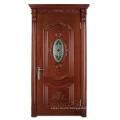 South Africa Teak Contemporary Laser Natural Wood Flower Solid Wood  Door For Interior Bedroom